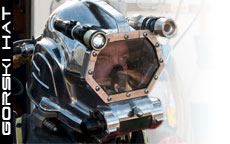 The Gorski G2000SS diving helmet is manufactured by the Aqua Lung Group. The helmet was designed by Les Gorski, a highly respected and experienced working diver, for use by fellow commercial divers. It has the distinction of being the first production stainless steel diving helmet and, when it entered service in late 2004, it changed the commercial diving industry.