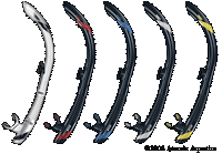 Atomic SV2 Snorkel | Atomic Aquatics SV Series Snorkels | Just like the one-way Scupper Valve on a boat, the lower section of both the SV1 and SV2 enable water to be easily expelled.