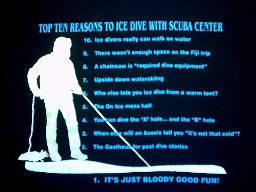 Scuba Center Ice Diving T-Shirt Back | 