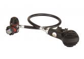 Dive Rite RG4500DR Jetstream DR Regulator System | The Poseidon Jetstream Regulator second stage is also equipped with a safety valve in case a high-pressure airflow should occur. This safety valve prevents the air stream from flowing out through the mouthpiece straight into your mouth as conventional downstream regulators. This construction will instead release the flowing air out into the water via the hose allowing the diver to breath normally. CE EN250 approved. Imported. | Dive Rite Technical Diving Regulators | Technical Diving Equipment