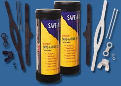Innovative Scuba Concepts Save-A-Dive Kit | Fin Straps, Knife Straps, Mask Straps, Mouthpieces, O-ring Kits, Snorkel Keepers,...