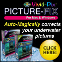 Vivid-Pix | Software Auto-Magically* corrects your pictures | Order online or at either Scuba Center location... Eagan, Minnesota and Minneapolis, Minnesota