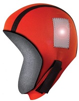 Henderson Rescue Swimmer Cap | Water Rescue pros will appreciate the warmth of this cap, but it's also a way for any diver to dramatically increase surface visibility. There's both a hook & loop patch for attaching a strobe and a set of highly reflective Solas panels for boosting viz day or night. The Gator Grip hook & loop chin strap securely anchors the cap so that it won't slide, even during active swimming. This wetsuit has been chosen for use as replacement and original issue by the USCG ( U.S. Coast Guard ) Helicopter Rescue Swimmer Program. | # CGFH30V | Made in the USA